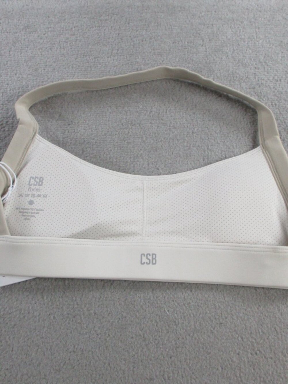 CSB Crop Shop Boutique Form Alani Crop Top Womens Small Two Tone Vanilla NEW - Picture 5 of 10